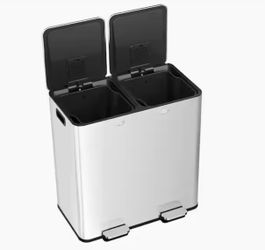 Large Dual Trash Can 2 x 8 gal. 60 Liters