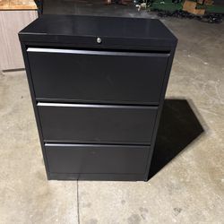 42 in. W 3-Drawer Black Metal Lateral File Cabinet for Home and Office, Holds Letter, Legal and A4 Hanging Folders