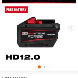milwaukee 12 ah battery 