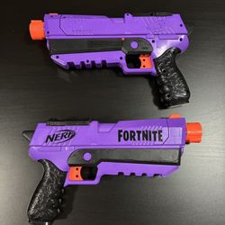 Nerf Fortnite DP-E Dart Blaster Toys - 2 Pack w/ 4 Darts