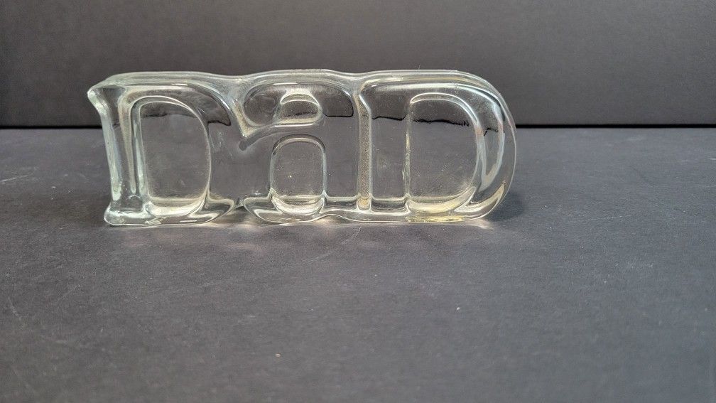 Vintage Avon And Fostoria 1982 Dad Paper Weight