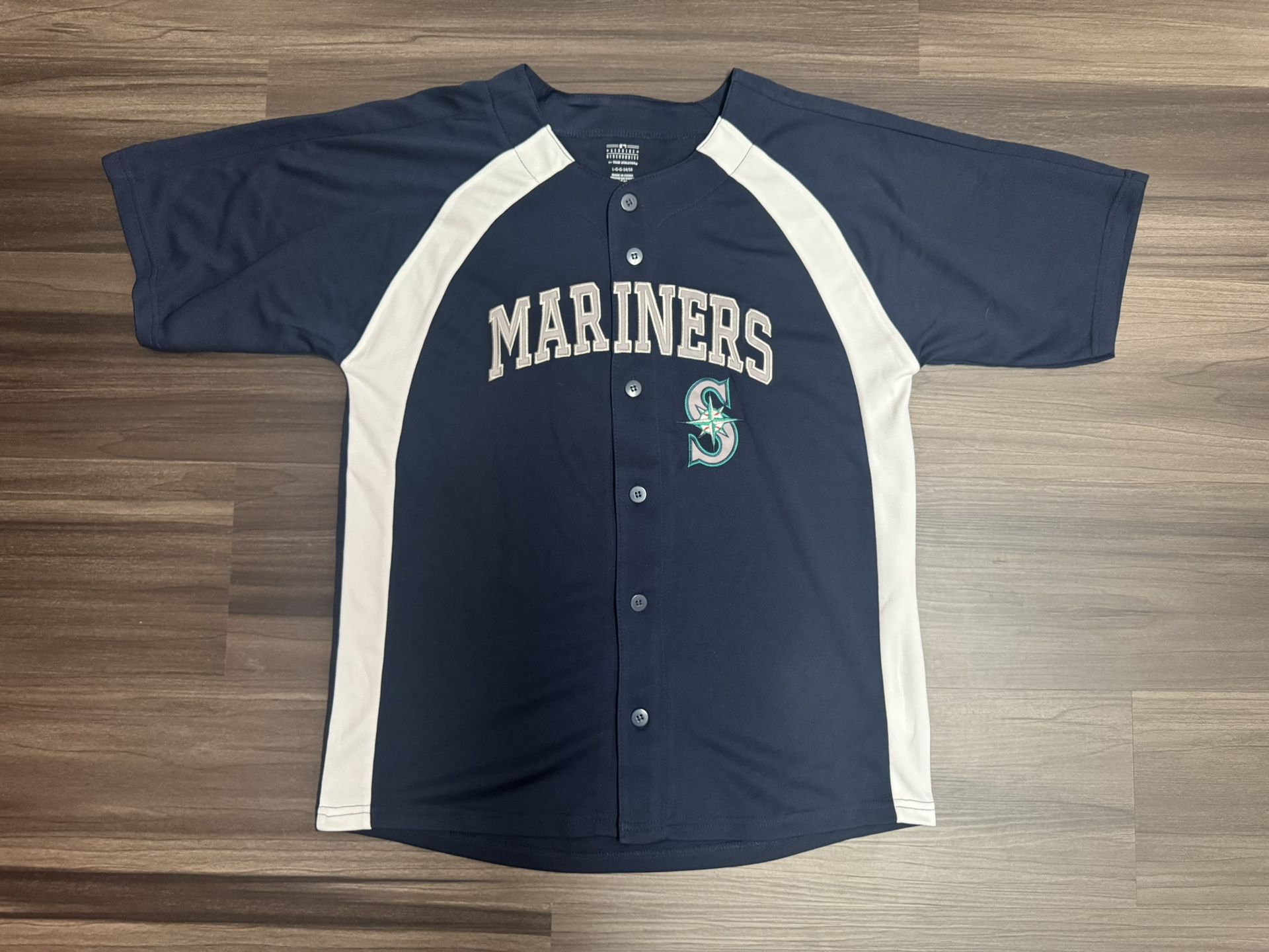 Seattle Mariners Team Athletics MLB Stitched Jersey Youth Large 14-16