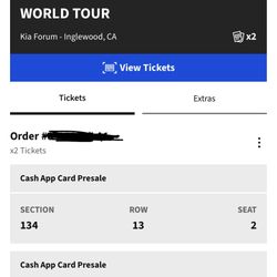 SELLING 2 A$AP ROCKY TICKETS