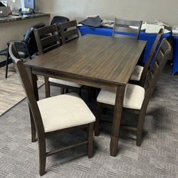 Brown Dining Kitchen Table And Chairs 