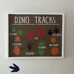 Dinosaur Foot Prints Frame Boys Room