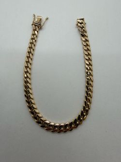 14K Cuban link bracelet 8 inches 6.0mm