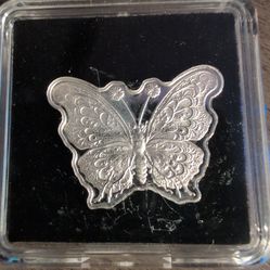 Silver 5g 999 silver butterfly