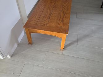 Wood coffee table