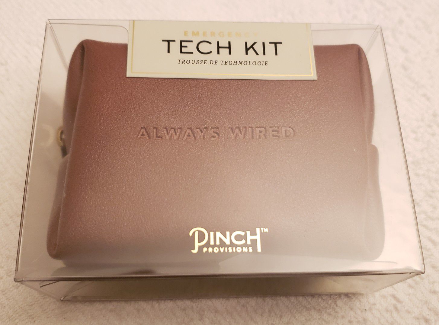PINCH Wired Emergency Tech Kit in Brown Leather Case - NEW!