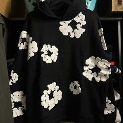 Black/White Denim Tears Hoodie - Size Medium