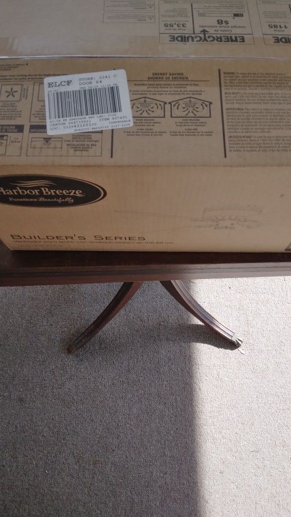 Still In Box , Harbor Breeze 42 Inch Ceiling Fan With Light. $20. Offer.