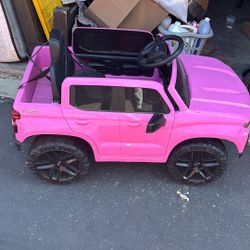 Pink Toyota Electric Toy Truck