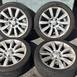 Mitsubishi 18 Inch aluminum wheels with old tires 5x114.3mm Lancer, Outlander, Eclipse and more