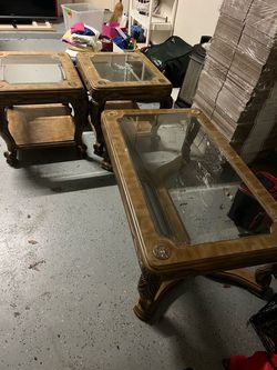 Coffee table and 2 end tables