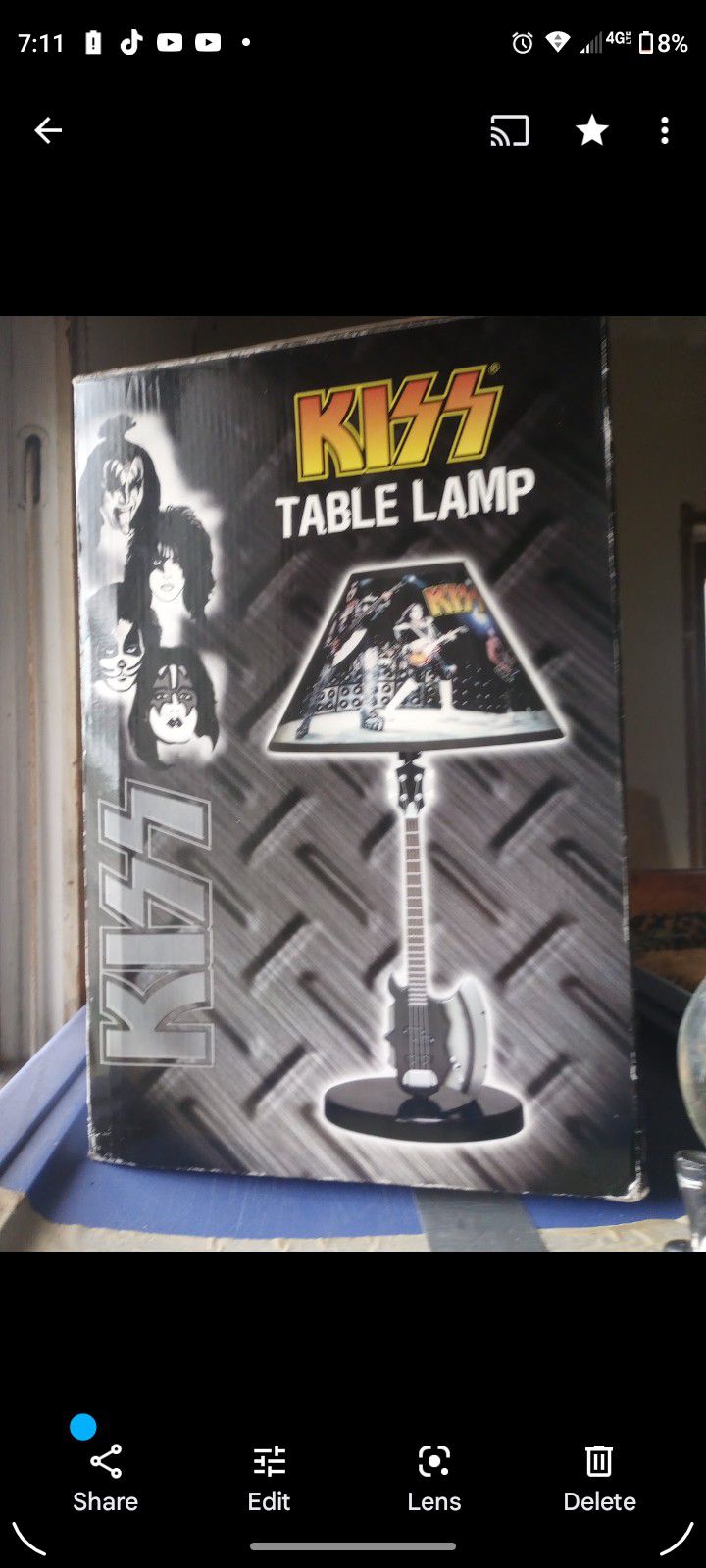 Vintage Kiss Lamp With Original Box