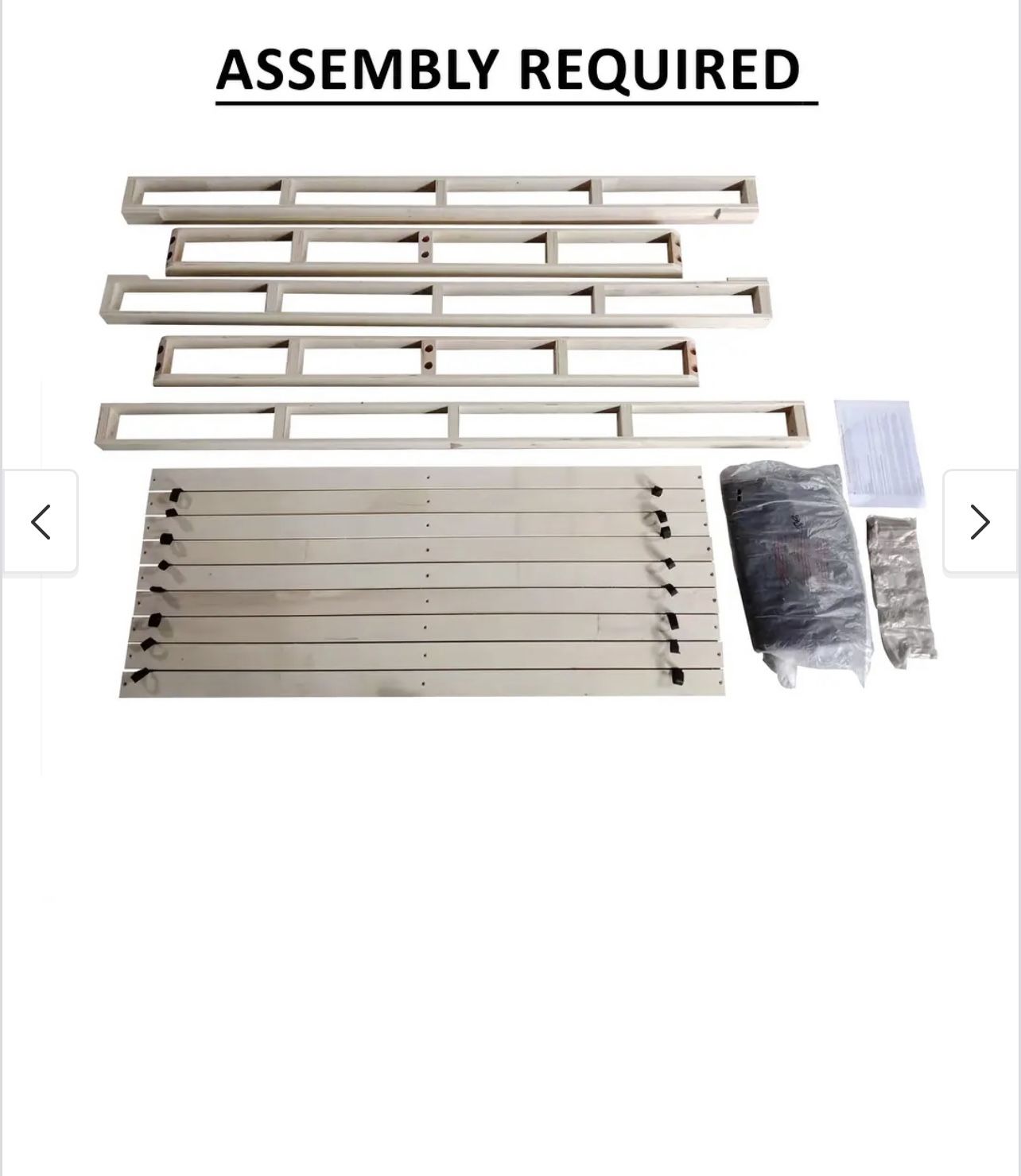 Solid Wood 8-Inch Box Spring Foundation with Wood Slats