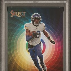 Select 2022 Justin Jefferson Color Wheel PSA 9 MN Vikings 