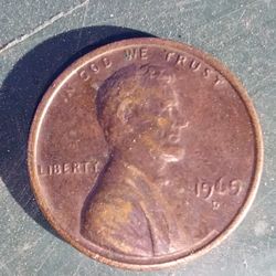 1969 D PENNY ERROR