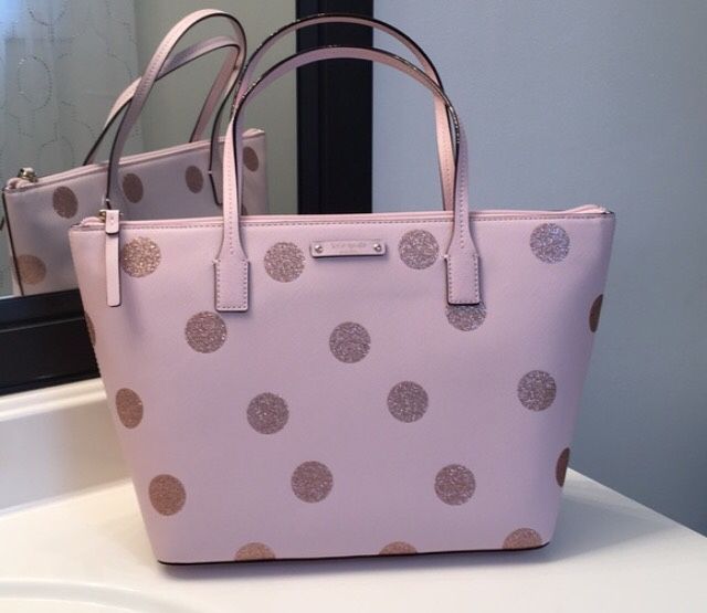 Kate Spade pink polka dot tote purse for Sale in Poway, CA - OfferUp