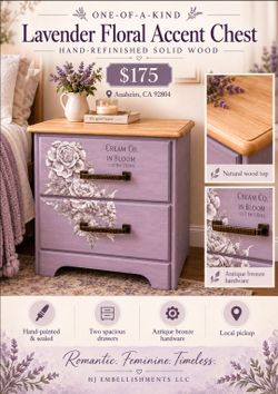 Elegant Lavender end table 💜