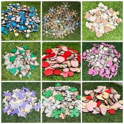 Laser cut bulk interchangeable shapes mixed sizes