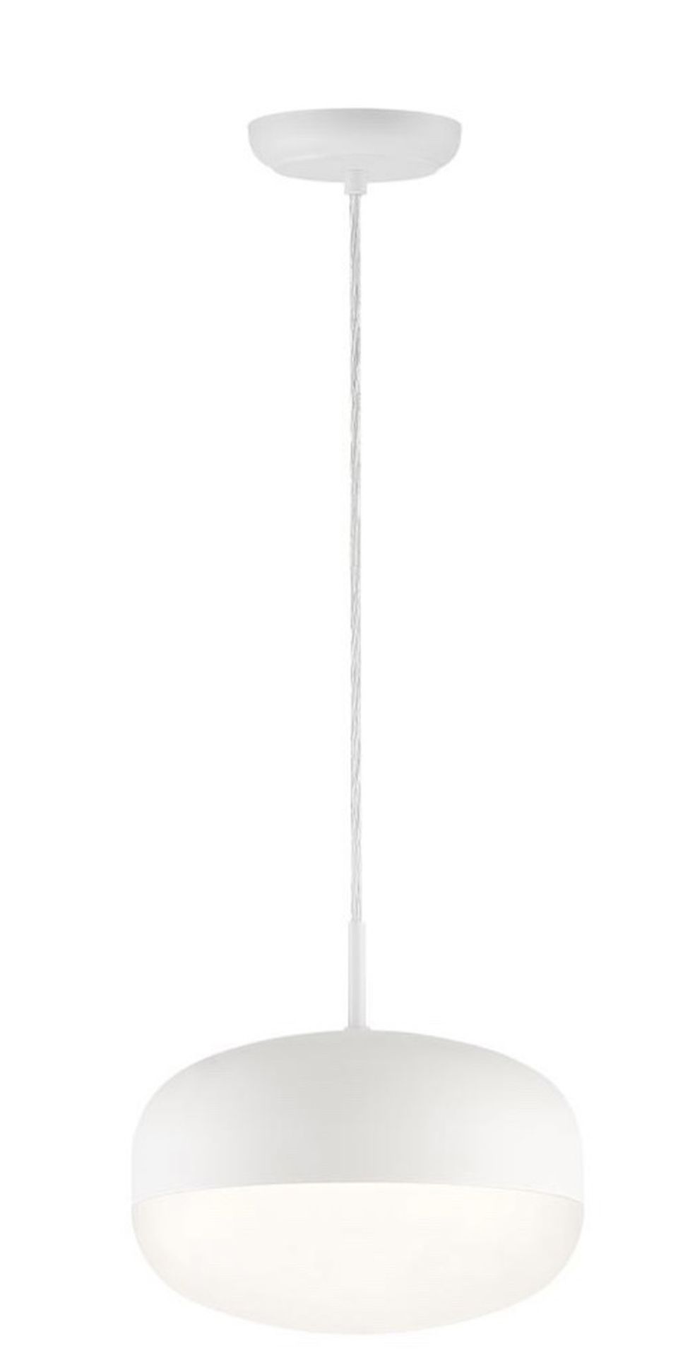Easylite 56 Watt Equivalent Integrated LED Matte White Pendant with Acrylic Shades