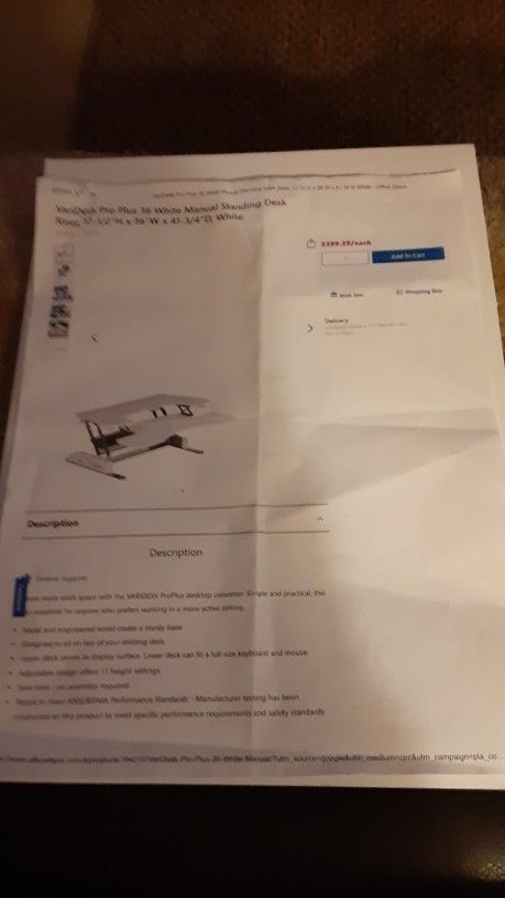 Varidesk Pro Plus 36 White