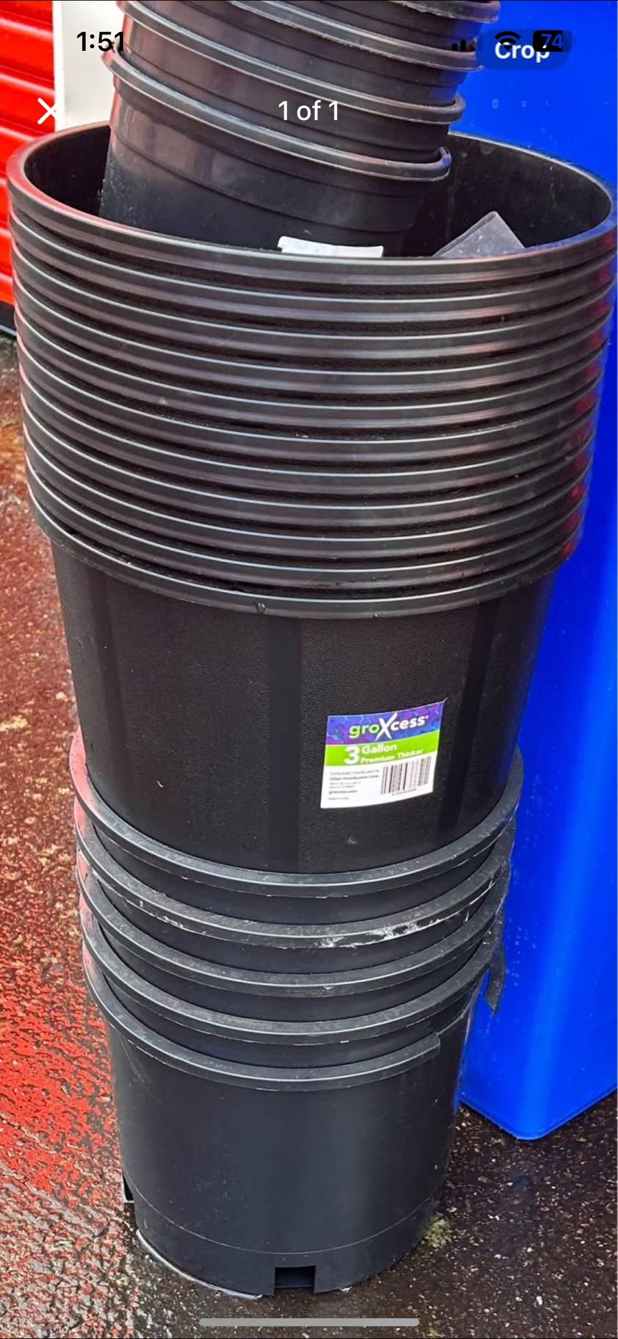 30 Plastic Flower Pots Premium Thicker