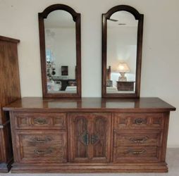 Burlington Industries Double Mirror Dresser