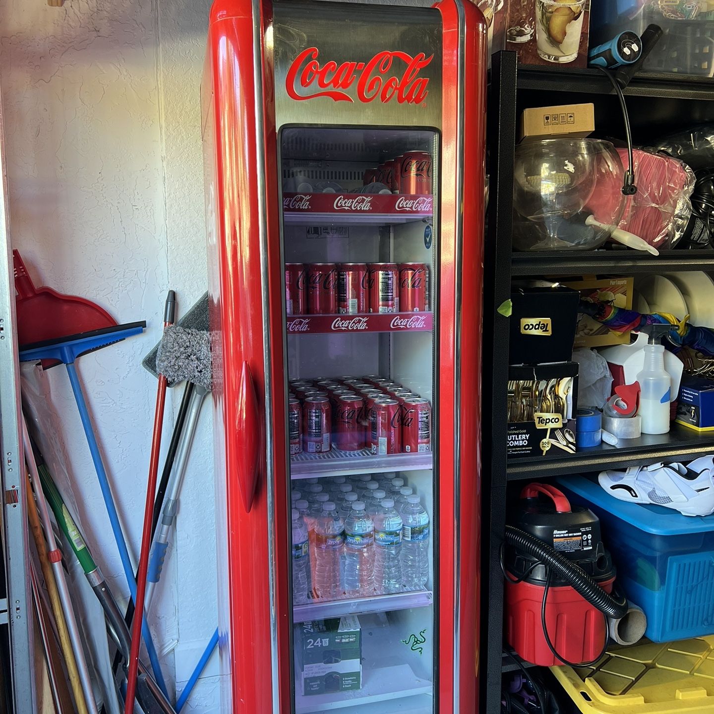 Vintage Coke Coca Cola Refrigerated Cooler Retro Coca Cola