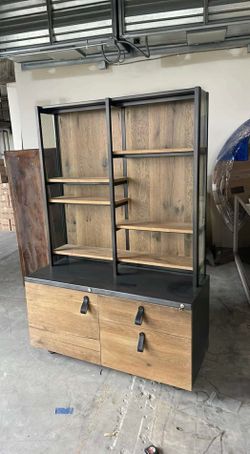Barn shelf with double lock