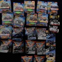 23 Hot wheels And Mister Jam All Brand New 