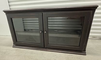 Used Dark Brown TV Stand With Storage