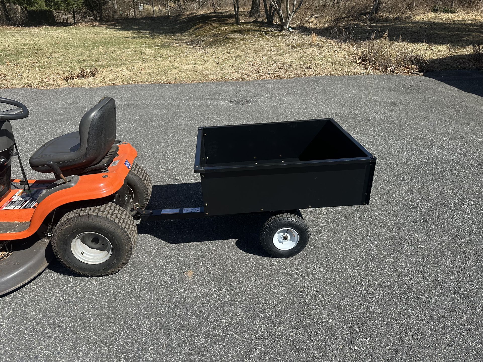 10cu Ft. Lawn Mower dump cart.