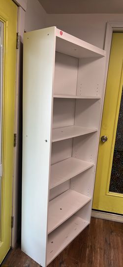 White bookshelf