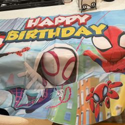 Spiderman “Happy Birthday” Banner