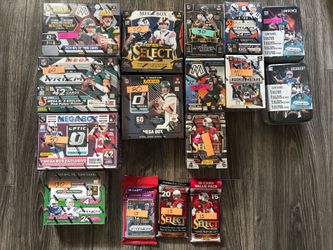 NFL football prizm optic Topps select mosaic boxes hanger value packs starting at $15