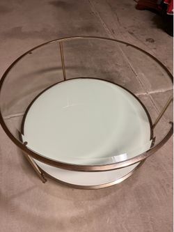 Circle glass table 34x18