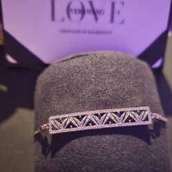 VERA WANG DIAMOND/SAPPHIRE BOLO BRACELET