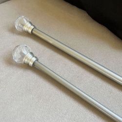 One Curtain Rod. With two Crystal Ends