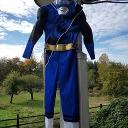 Power Rangers Blue Power Steel Costume Size 4