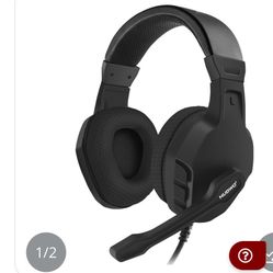 NUBWO U3 Gaming Headset With Mic For PC, PS4, PS5, Xbox 1, Mac, Switch, Wired Over-Ear Gaming Headphones With Mic Clear Call, Lightweight & In-Line Co