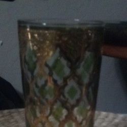 Eight 22 karat Gold Tall Glasses 