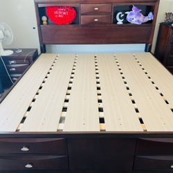 King bed frame 6 drawers and headboard