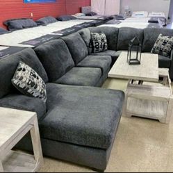 Smoke Oversized Sectional New Ashley Couch 