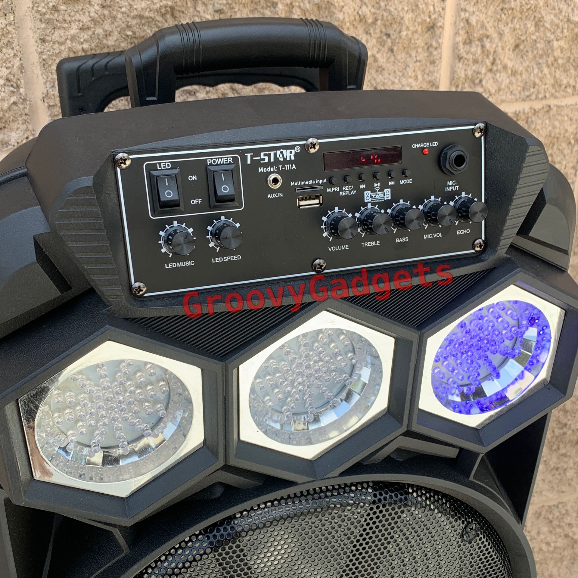 15 inch Bluetooth Fiesta Speaker 🤖 Stand Wireless Mic 🤖 Multi