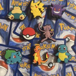 8pc Pokemon Shoe Charms For Crocs Anime Charms Pikachu 