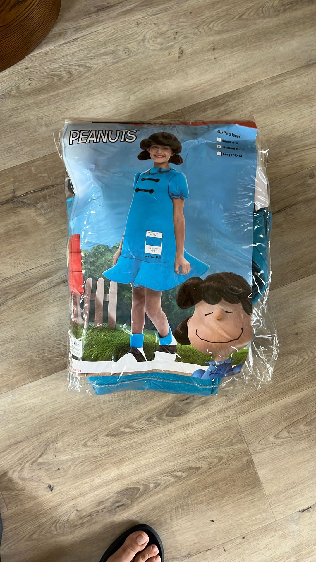 Halloween Peanuts Lucy Girls Costume Sz Med