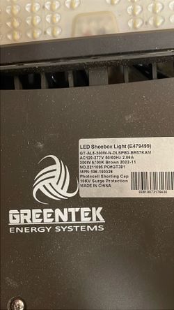 Greentek energy systems led shoebox light fixtures