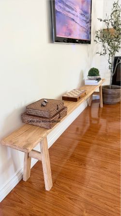 Earthy Home Decor 8’ft Long Behind Sofa Bench